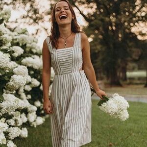 Madewell 1937 Cutout Striped Sundress